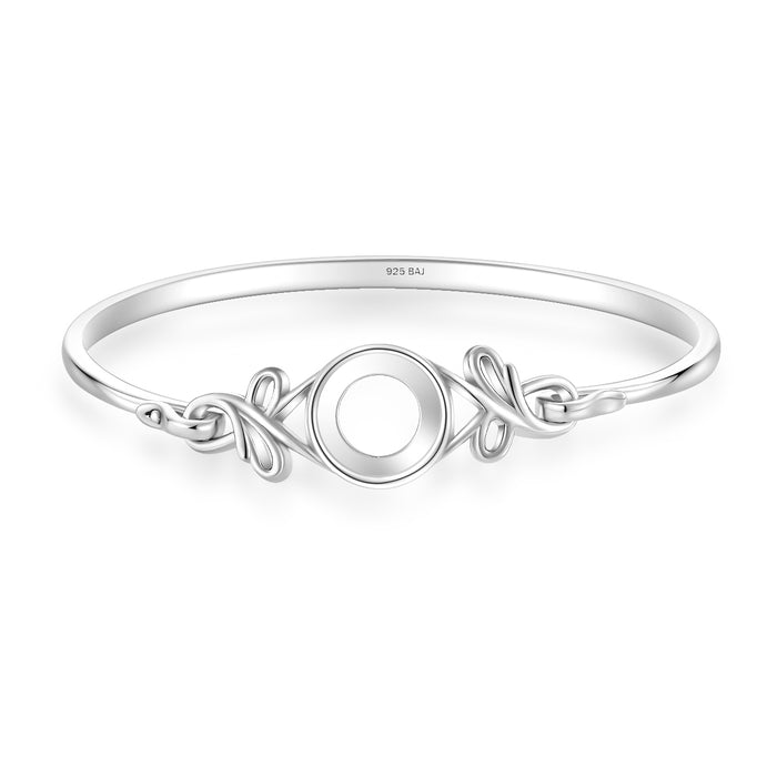 Casablanca Pop Flourish Sterling Silver Bangle Bracelet