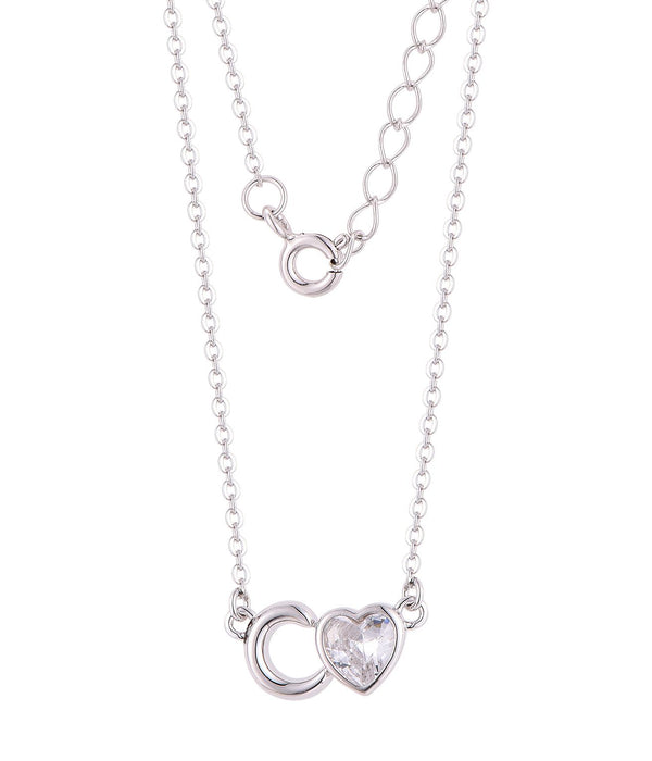 Casablanca Initial Heart Sterling Silver Necklace