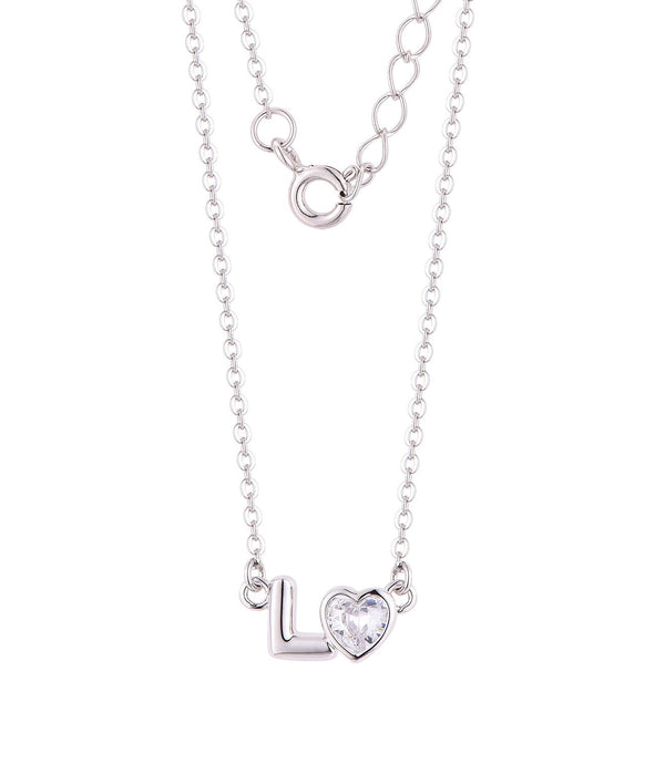 Casablanca Initial Heart Sterling Silver Necklace