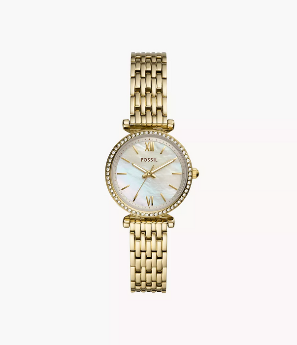 Fossil Carlie Mini Gold Tone Ladies Watch