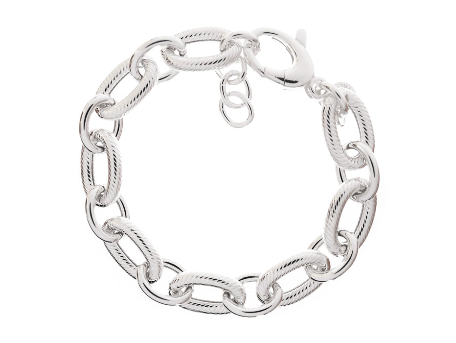 Casablanca Sterling Silver Oval Link Bracelet