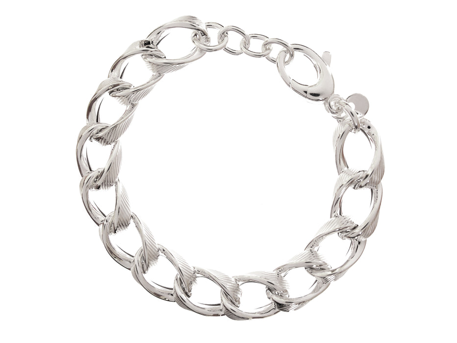 Casablanca Sterling Silver Large Link Bracelet