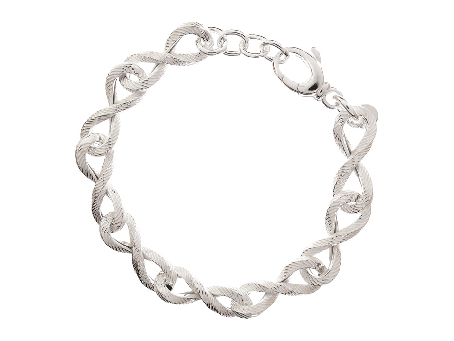 Casablanca Sterling Silver Infinity Link Bracelet