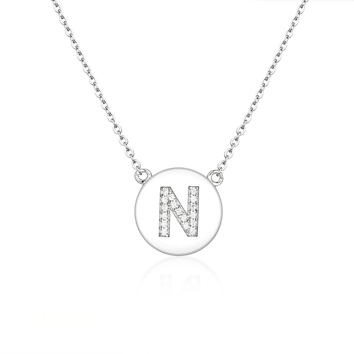 Casablanca Sterling Silver Initial Necklace (Choose Your Letter)