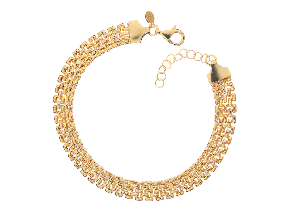 Casablanca Gold Plated Sterling Silver Mesh Bracelet