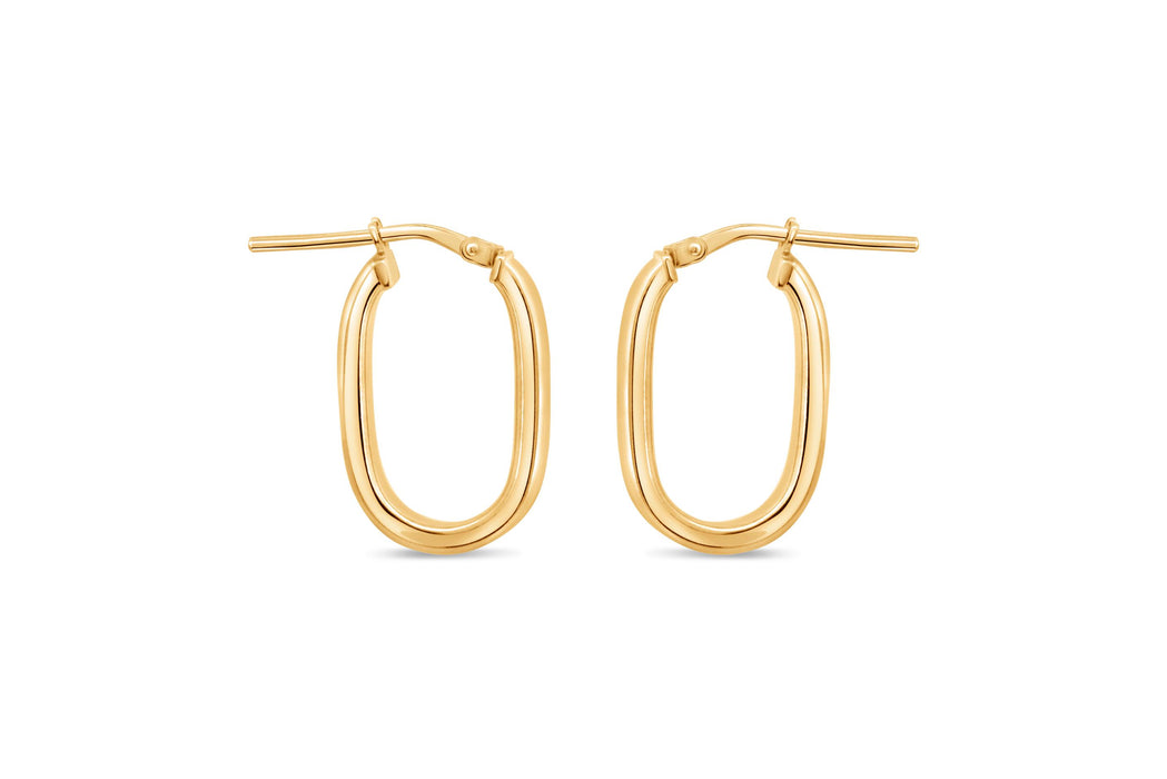 Casablanca Gold Plated U-Hoop Earrings