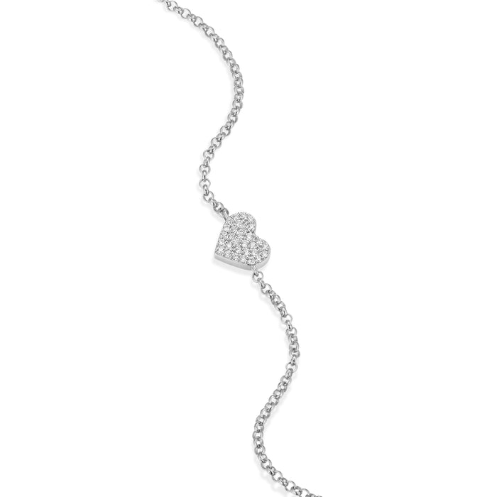 Monte Luna Silver Heart Bracelet