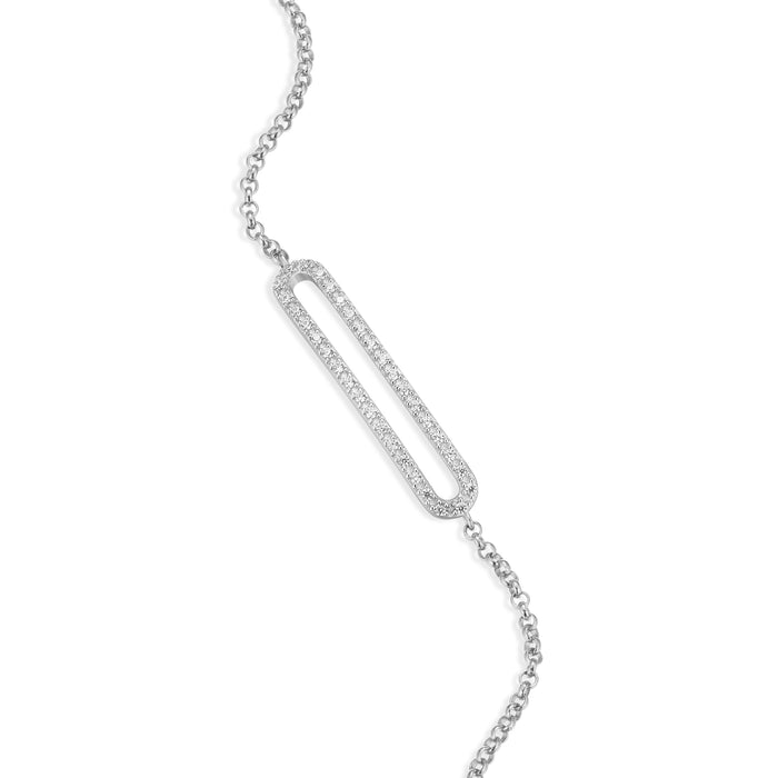 Monte Luna Silver Paperclip Bracelet