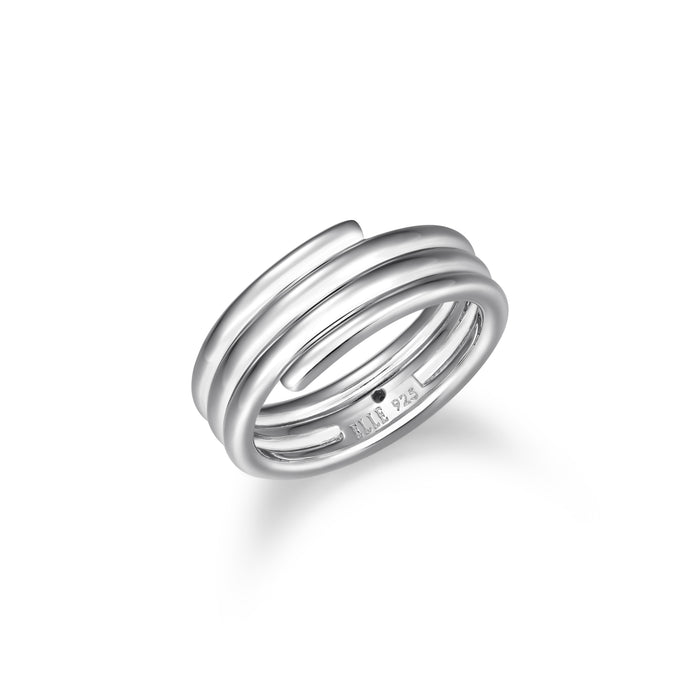 Elle Sterling Silver Goddess Three Row Ring