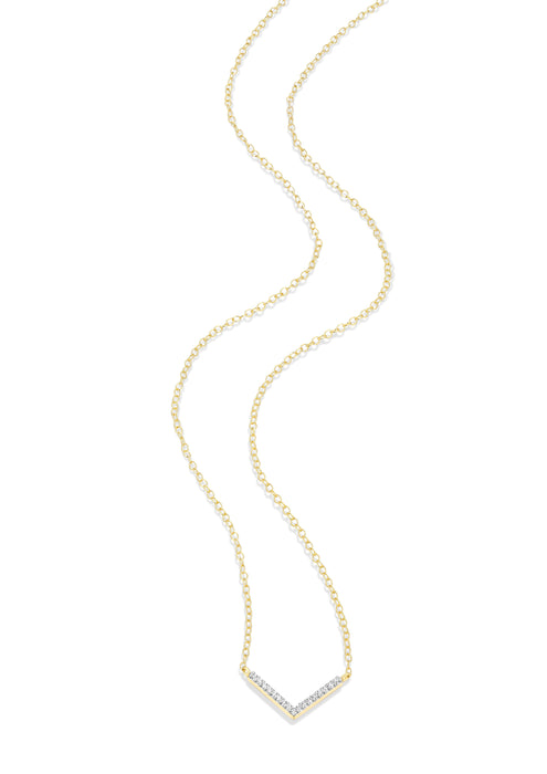 Monte Luna Gold Plated V Shape Necklace