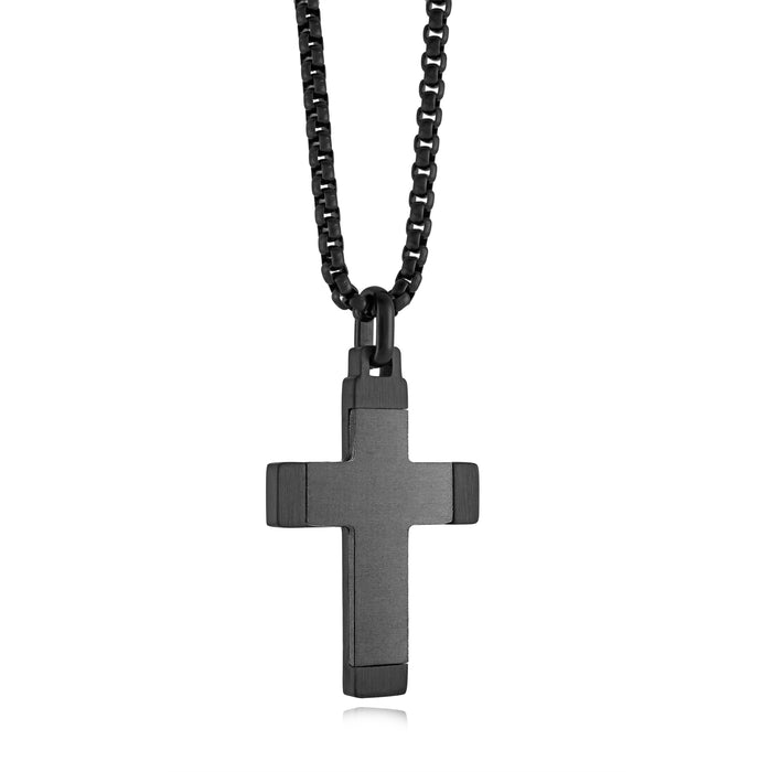 Italgem Men's Stainless Steel Cross Necklace