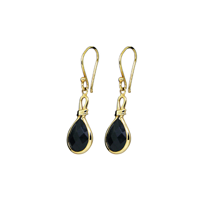 Casablanca Black Spinel Hook Earrings