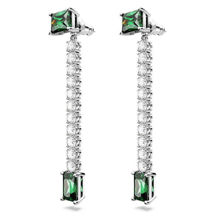 Swarovski Matrix Green Drop Earrings