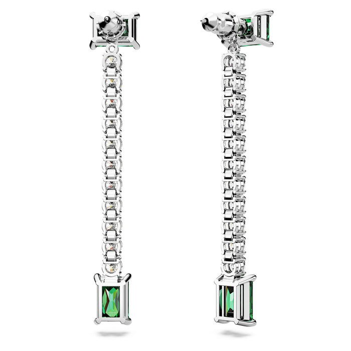 Swarovski Matrix Green Drop Earrings