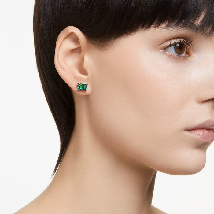 Swarovski Matrix Green Drop Earrings