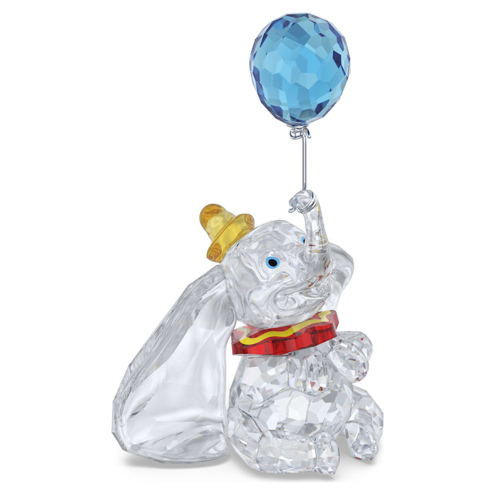 Swarovski crystal Dumbo figurine holding a blue balloon, Disney collectible style 5692964