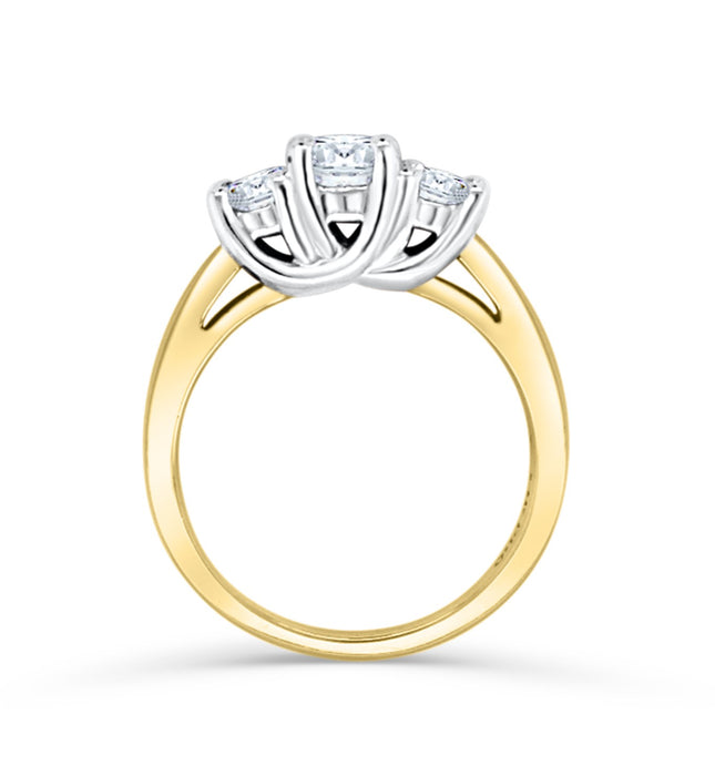 .25CT Bogart's Royal Trinity Ring: Yellow Gold