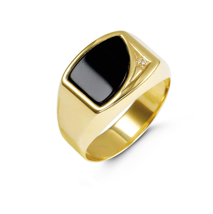 Yellow Gold & Onyx Ring