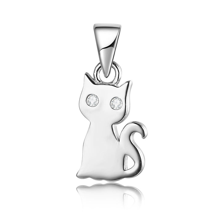 Sterling Silver Cat Necklace