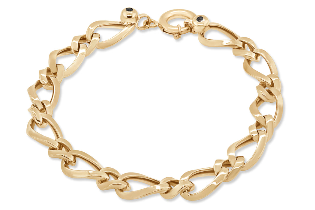 10K Yellow Gold Oval Twist Bracelet