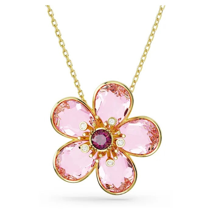 Swarovski Pink Flower Necklace