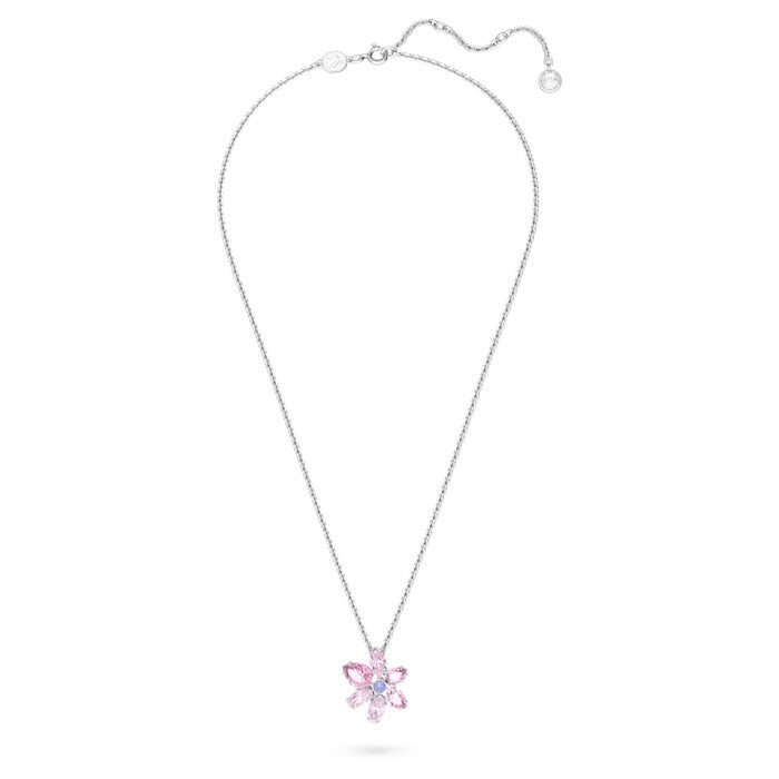 Swarovski Gema Flower Necklace: Pink