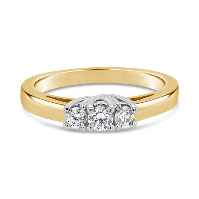 .25CT Bogart's Royal Trinity Ring: Yellow Gold