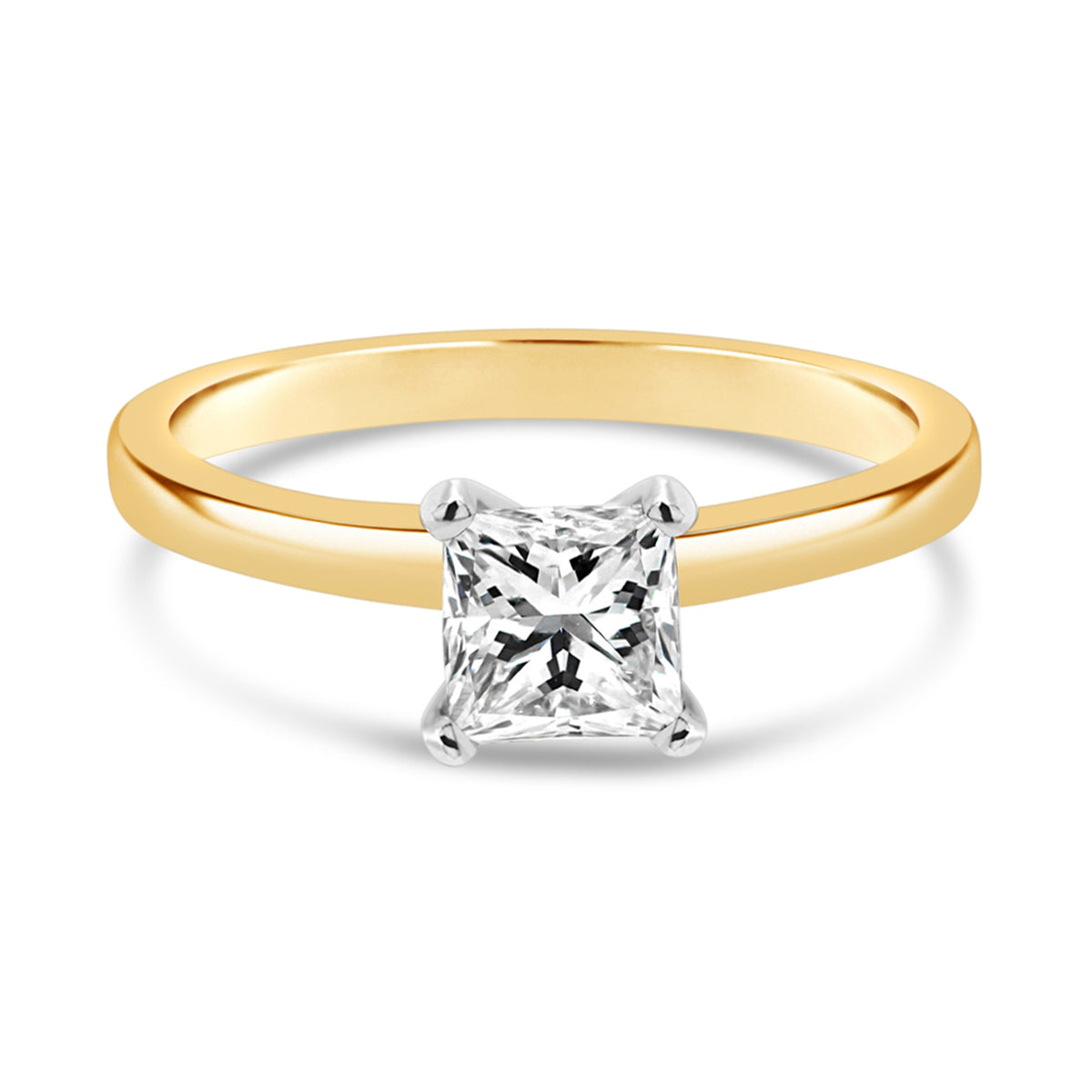 1.00CT Lab Grown Princess Cut Solitaire Engagement Ring — Bogart's ...