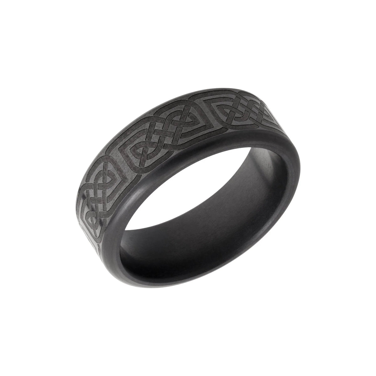 Elysium Kratos Black Diamond Laser Etched Men's Wedding Band — Bogart's ...