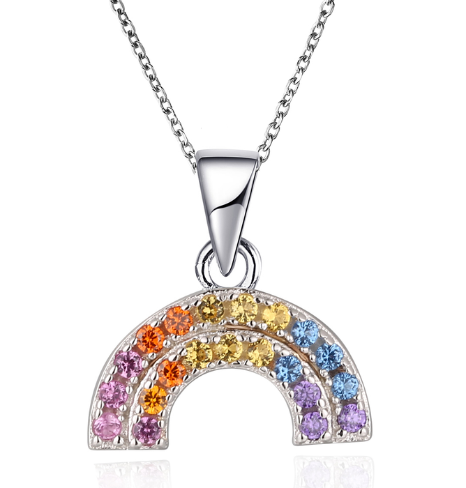 Rainbow Sterling Silver Necklace